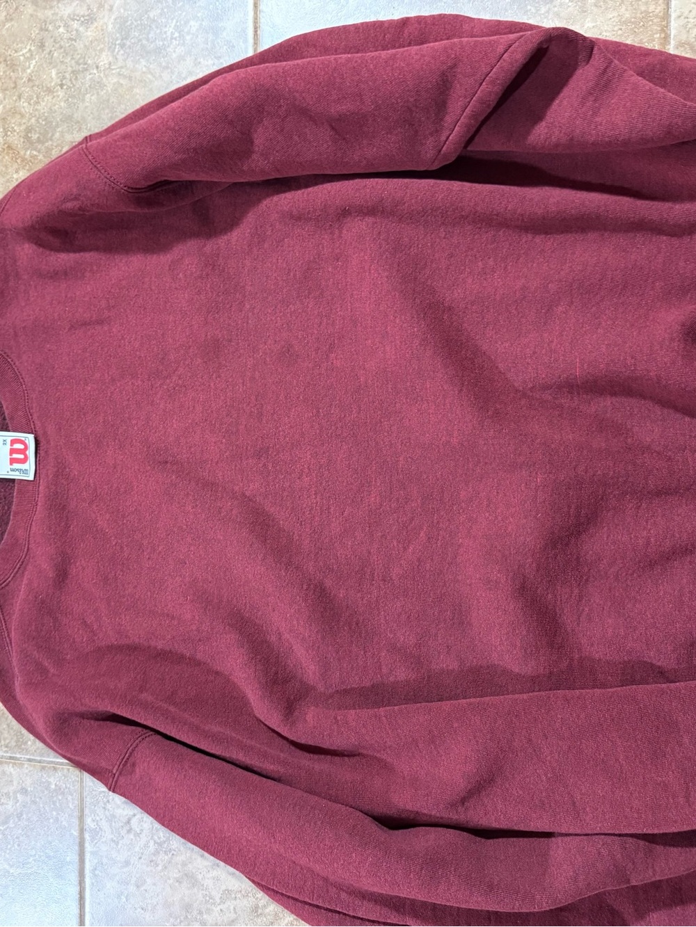 Vintage Wilson Men's Maroon Crewneck Sweater